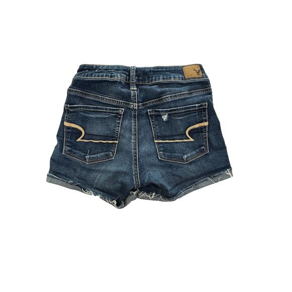 American Eagle Super Stretch Distressed Cut Off Jean‎ Shorts Women's Size 2 - Picture 2 of 8